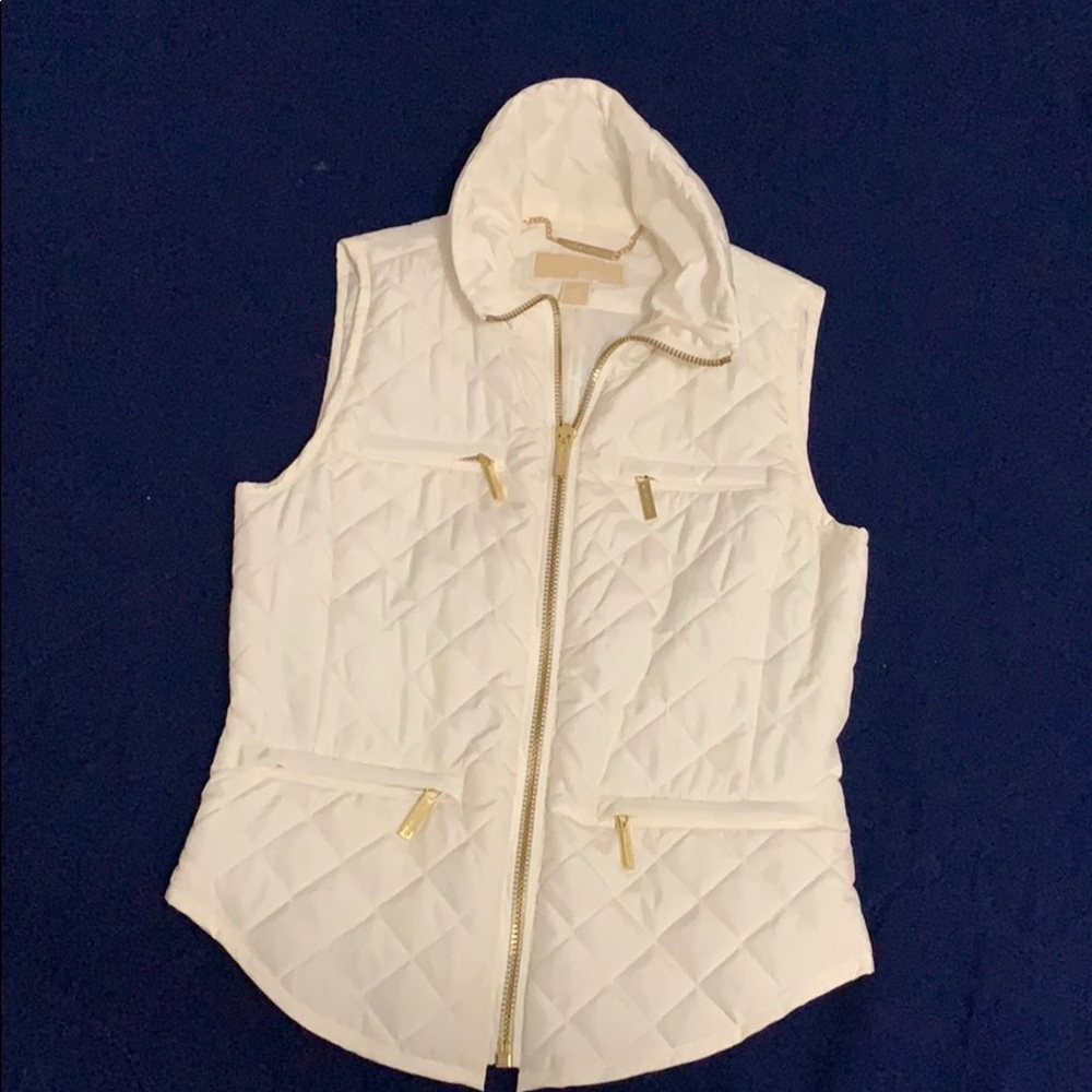 Michael Kors NEVER WORN XS white & gold vest